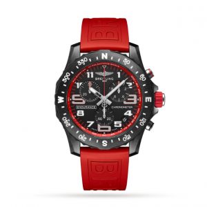 Breitling спортивные часы на резиновом ремешке красного цвета летнее